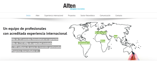 Alten es una compañia internacional con nuevos proyectos en países de alto crecimiento y elevada irradiación solar como México, Kenia, Namibia y Jordania.